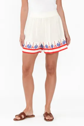 Raye Cream Island Relaxed Shorts