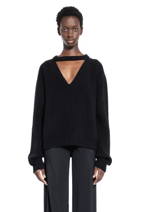 RICK OWENS WOMAN BLACK KNITWEAR