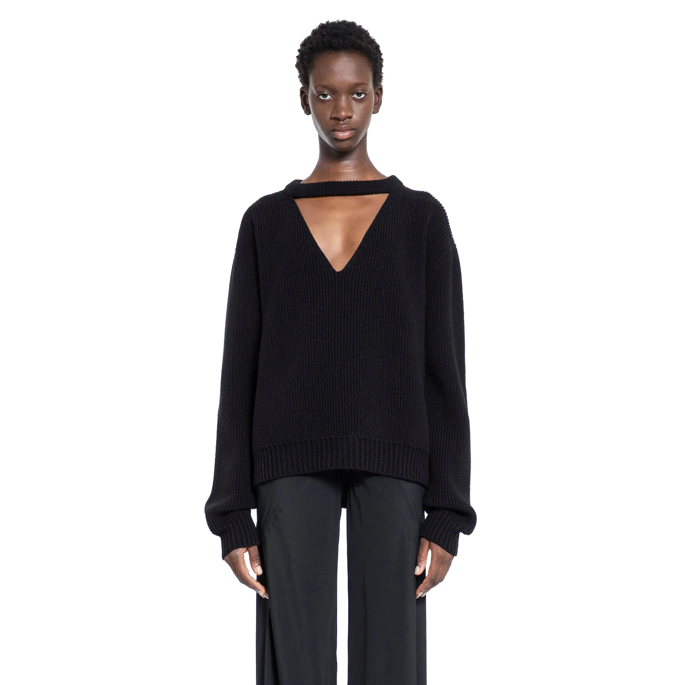 RICK OWENS WOMAN BLACK KNITWEAR