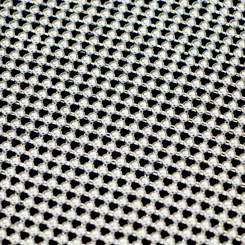 Rounded Aluminum Scale Mesh Fabric | Blue Moon Fabrics