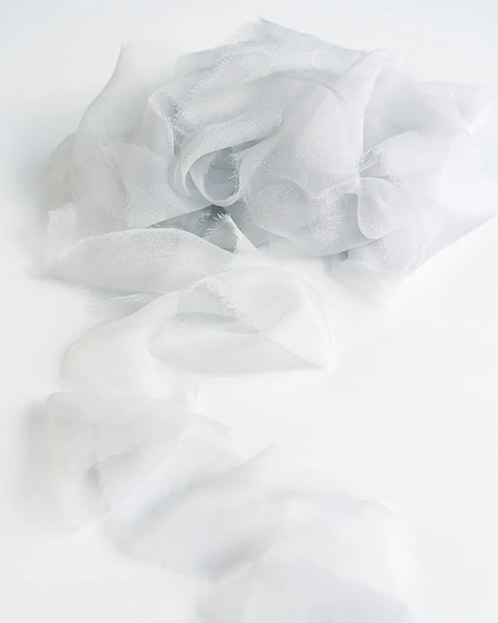 Silk Gossamer Ribbon in Cloud