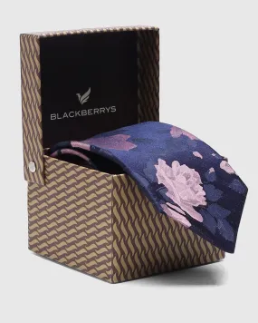 Silk Midnight Blue Printed Tie - Segol