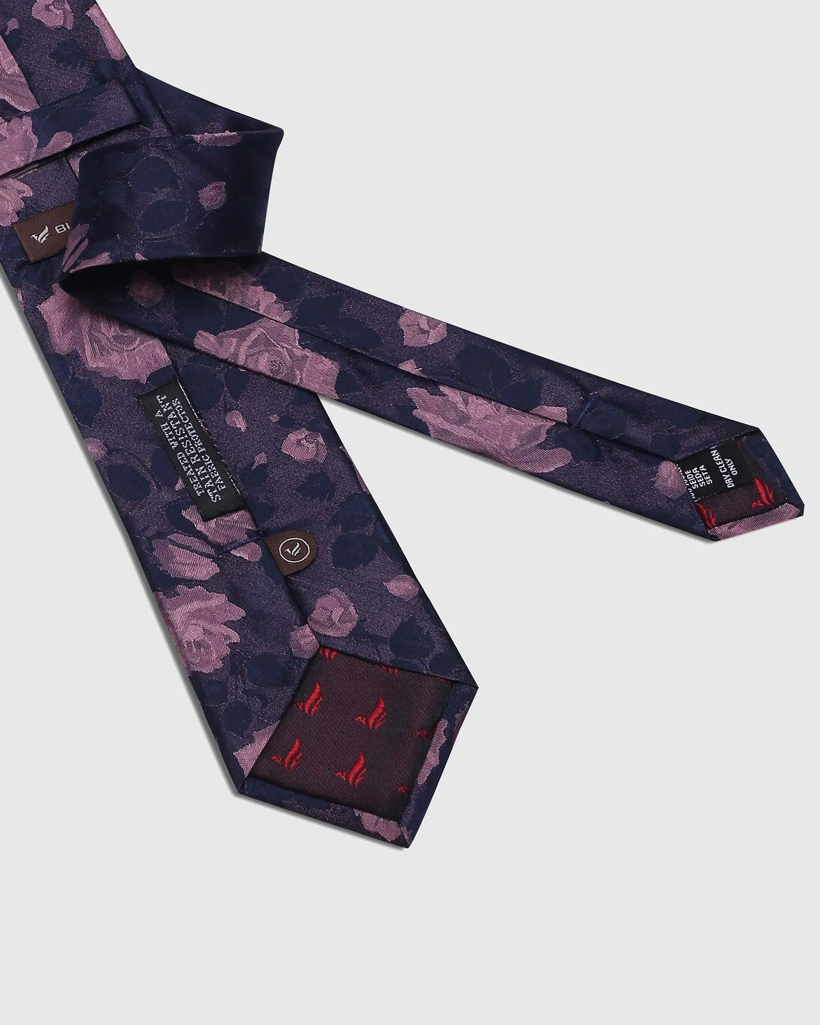 Silk Midnight Blue Printed Tie - Segol