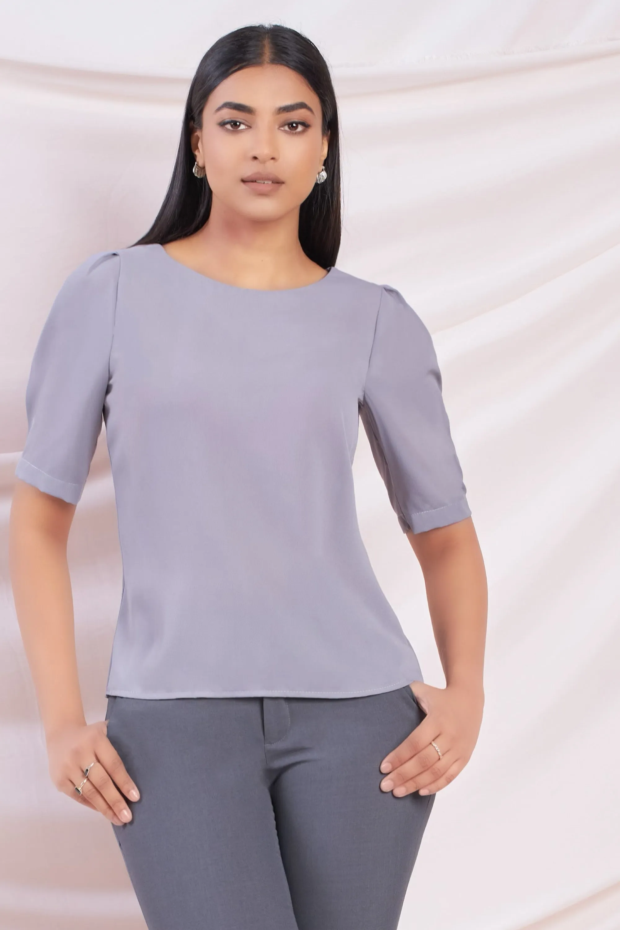 Sleeve Pleat Detail Top