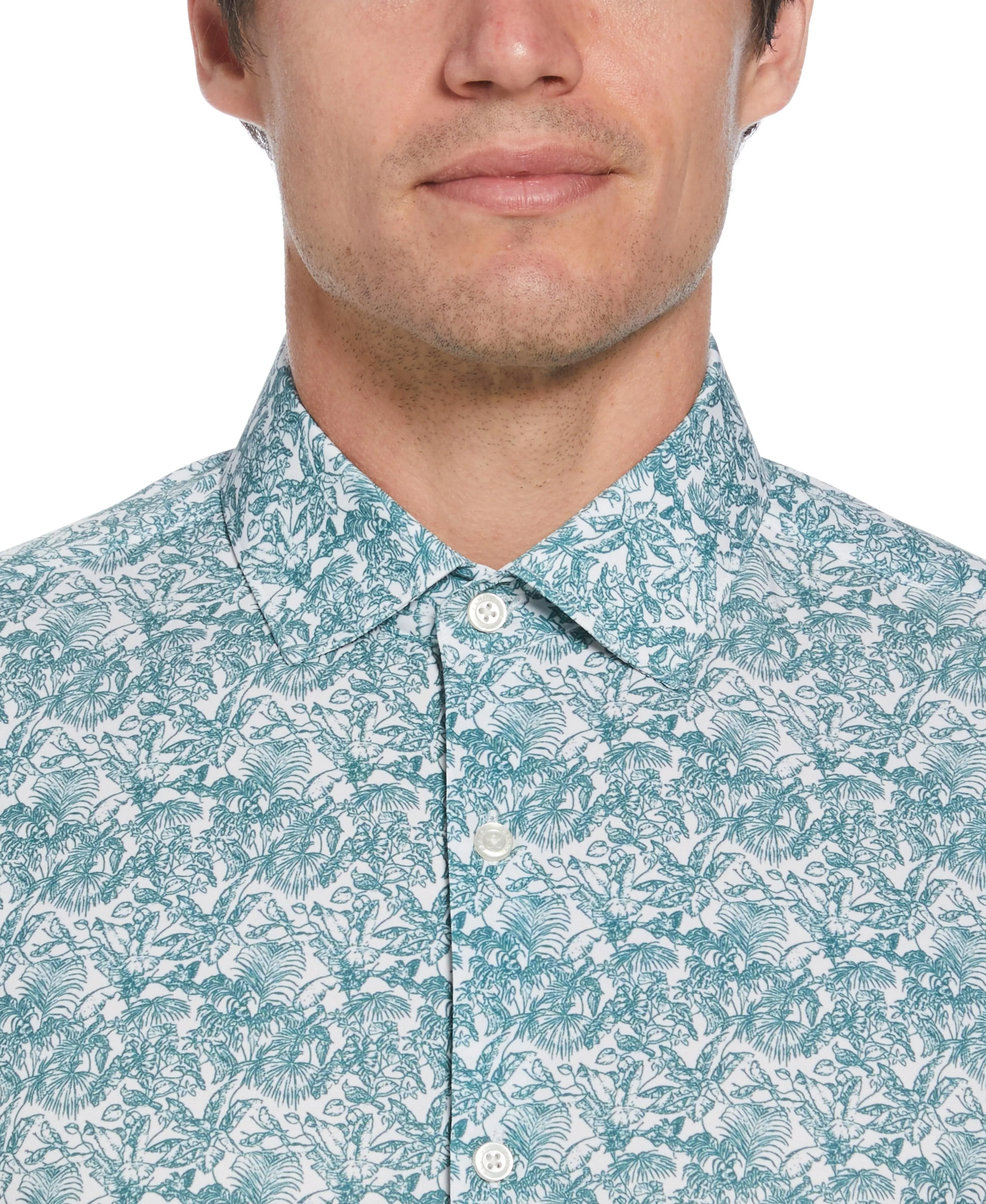 Slim Fit Total Stretch Floral Print Shirt