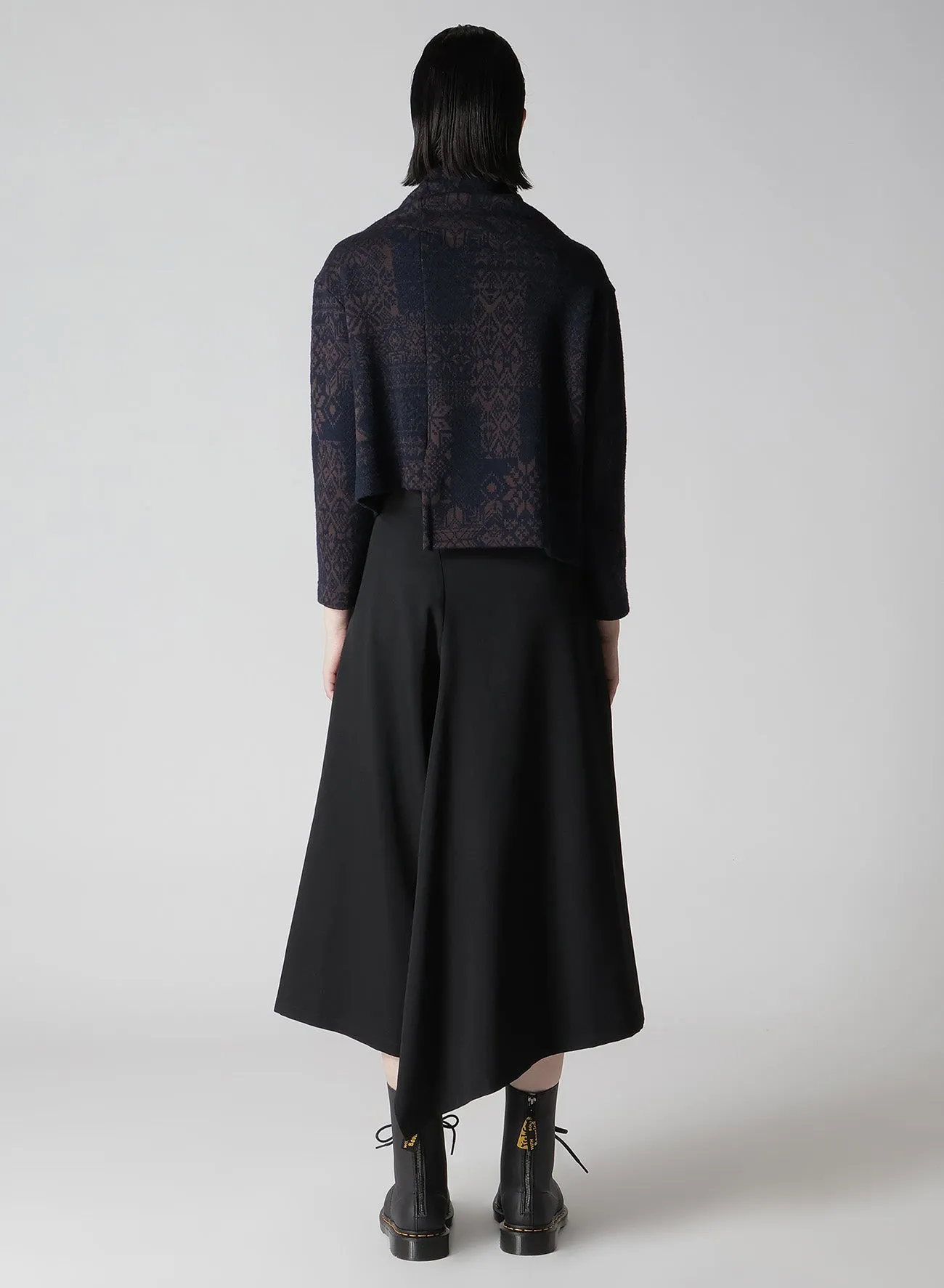 SNOW PATCHWORK W JACQUARD ASYMMETRIC JACKET