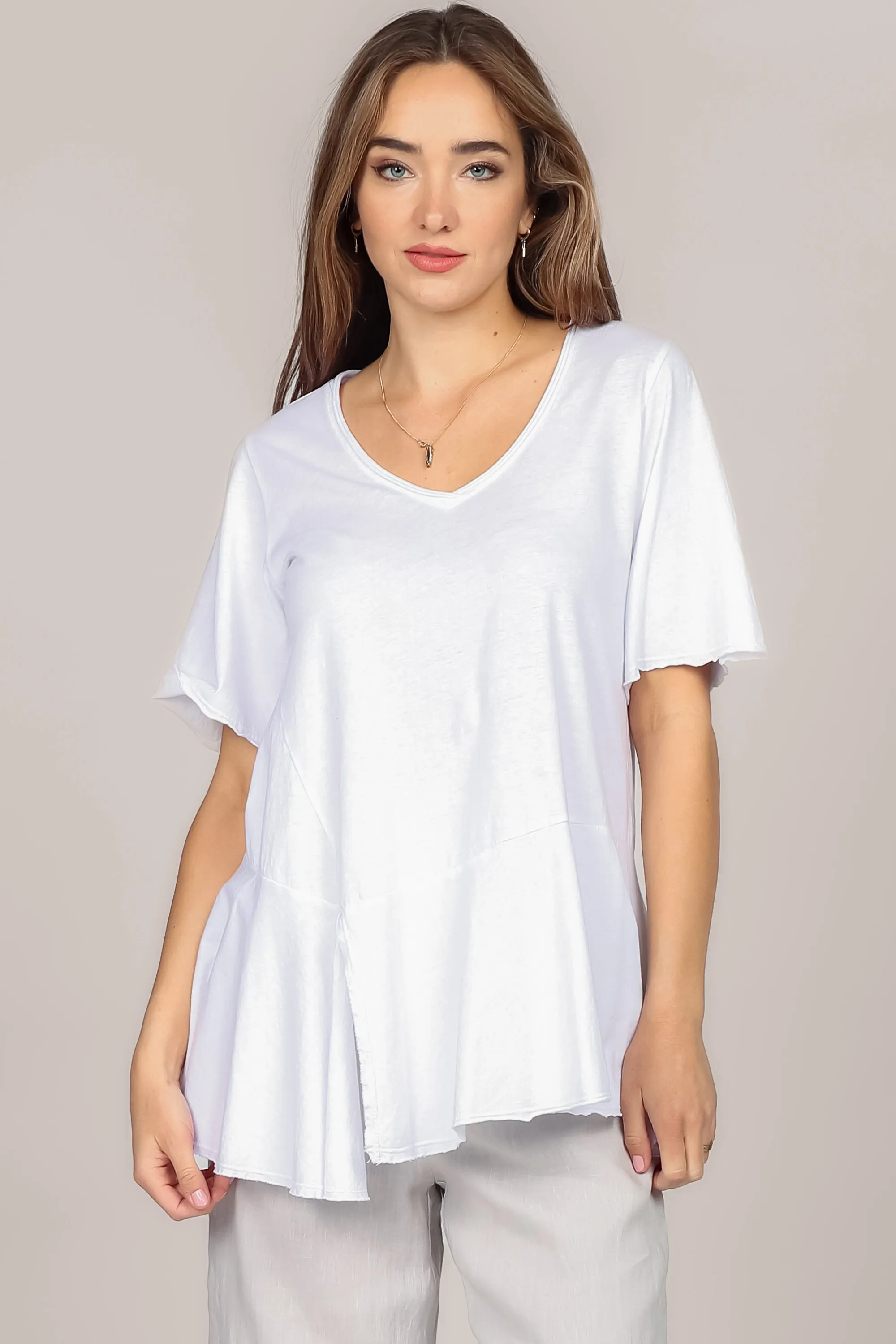 Split Peplum Tee