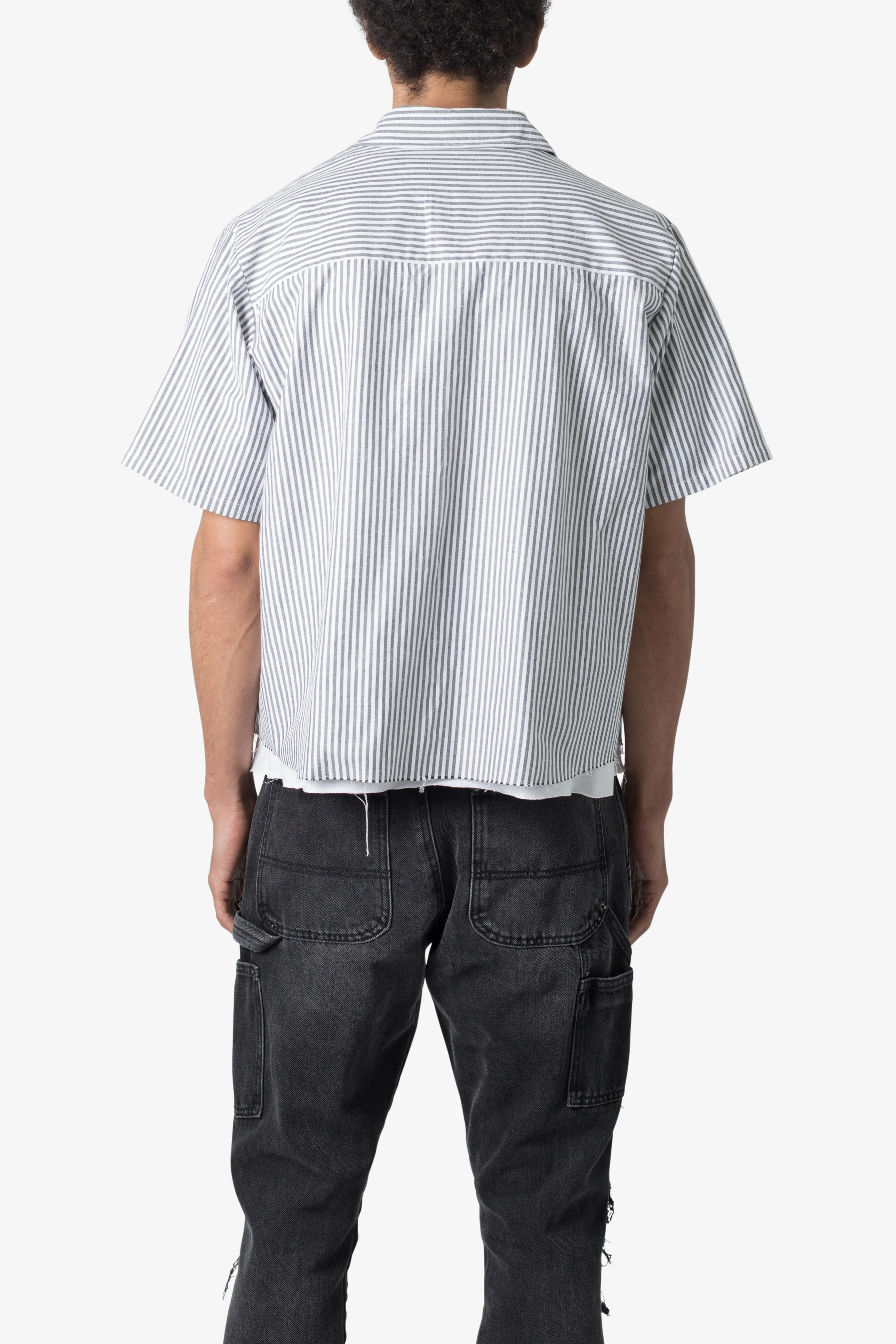 Striped S/S Shirt - Grey/White