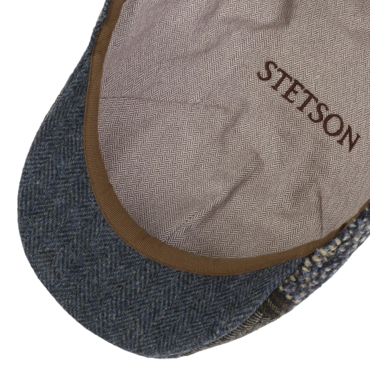 Texas Wool Mix Patchwork Flat Cap by Stetson