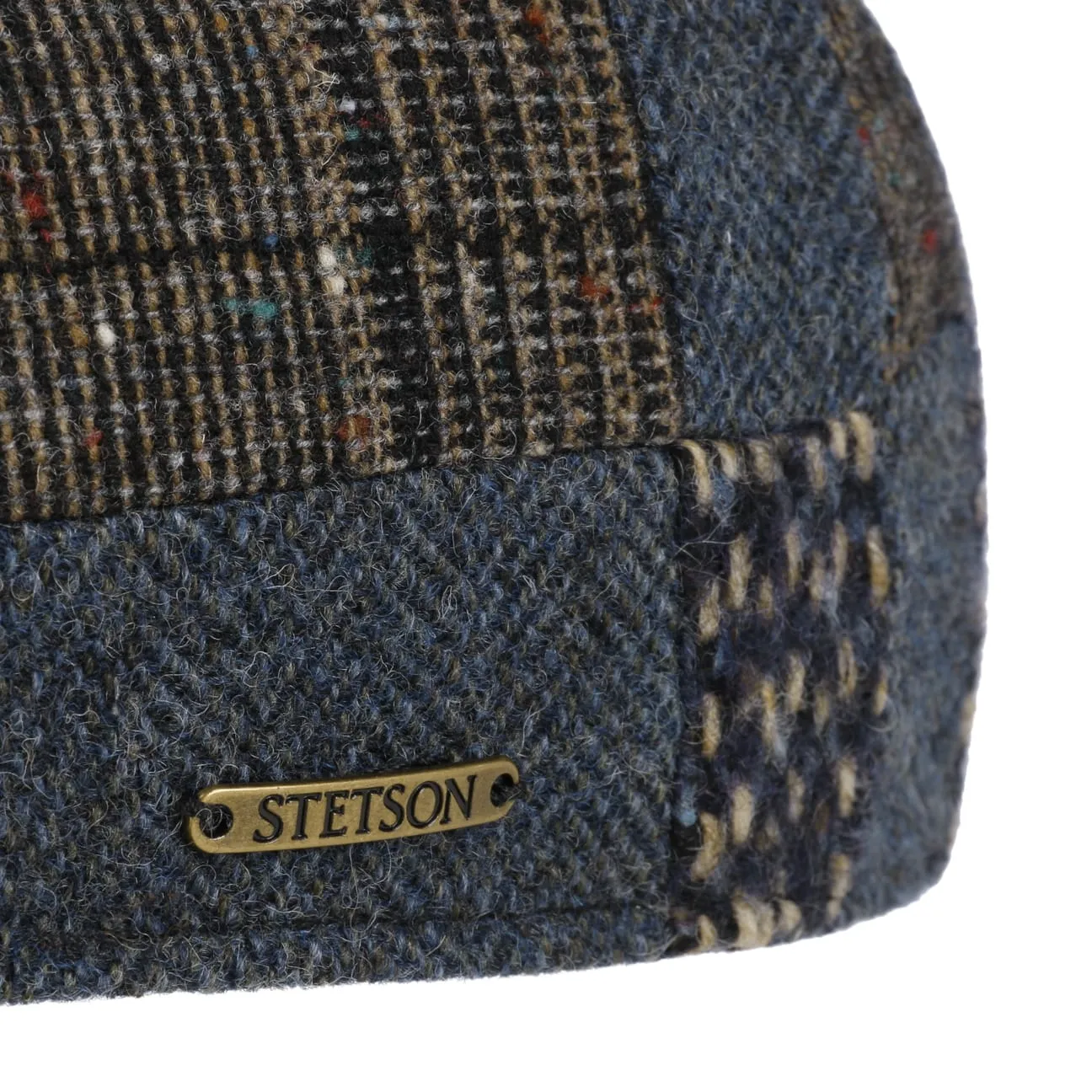 Texas Wool Mix Patchwork Flat Cap by Stetson