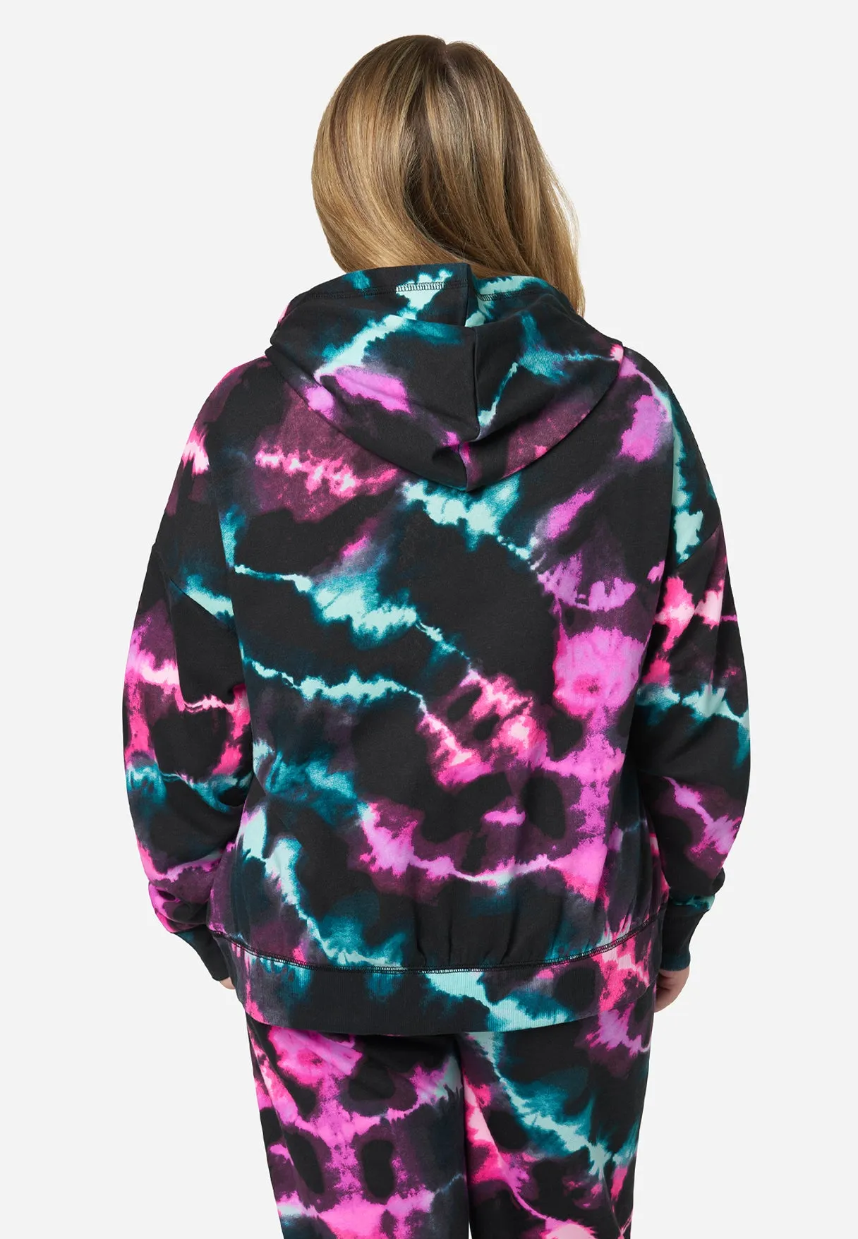 Tie-Dye Rib Hem Hoodie