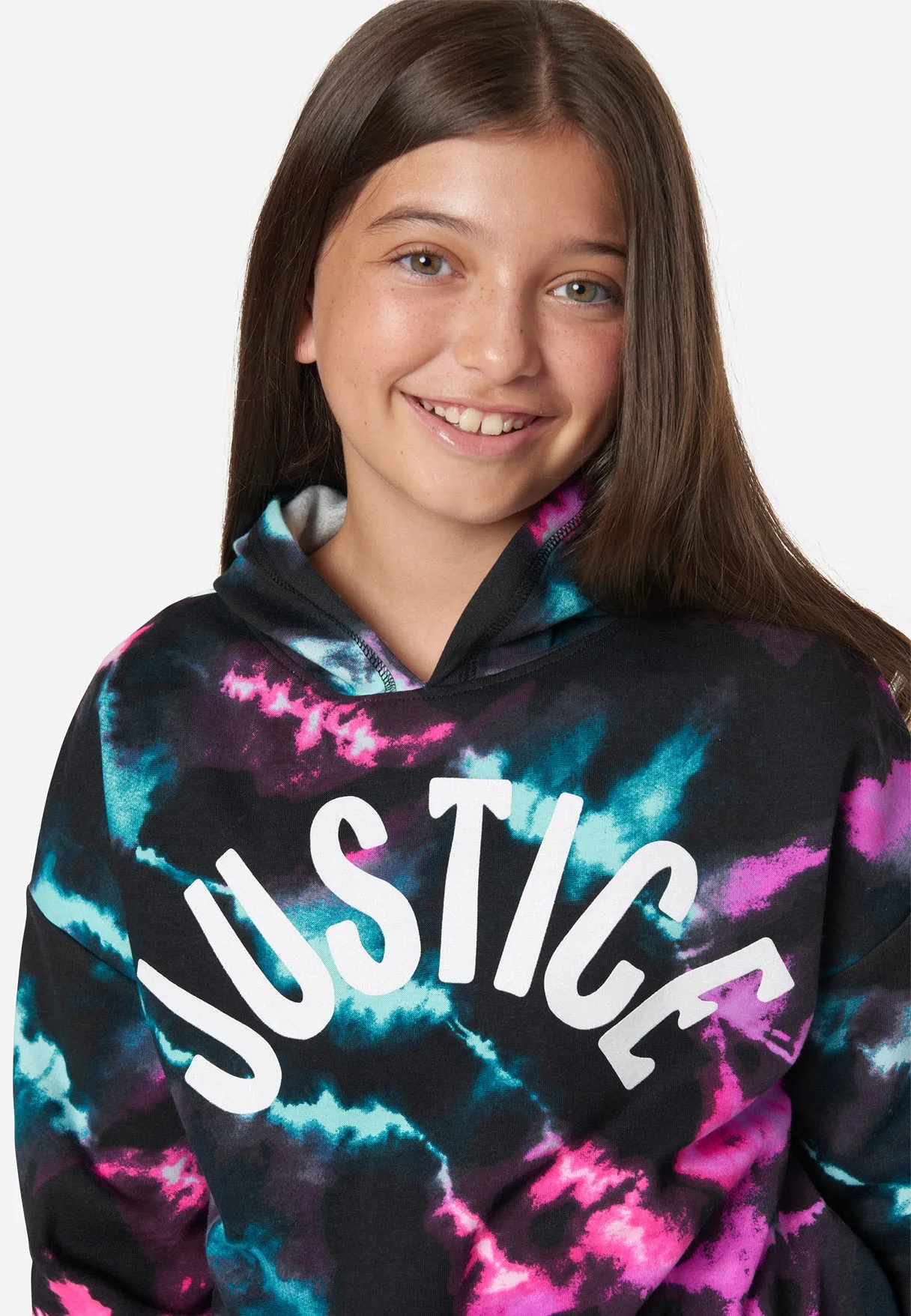 Tie-Dye Rib Hem Hoodie