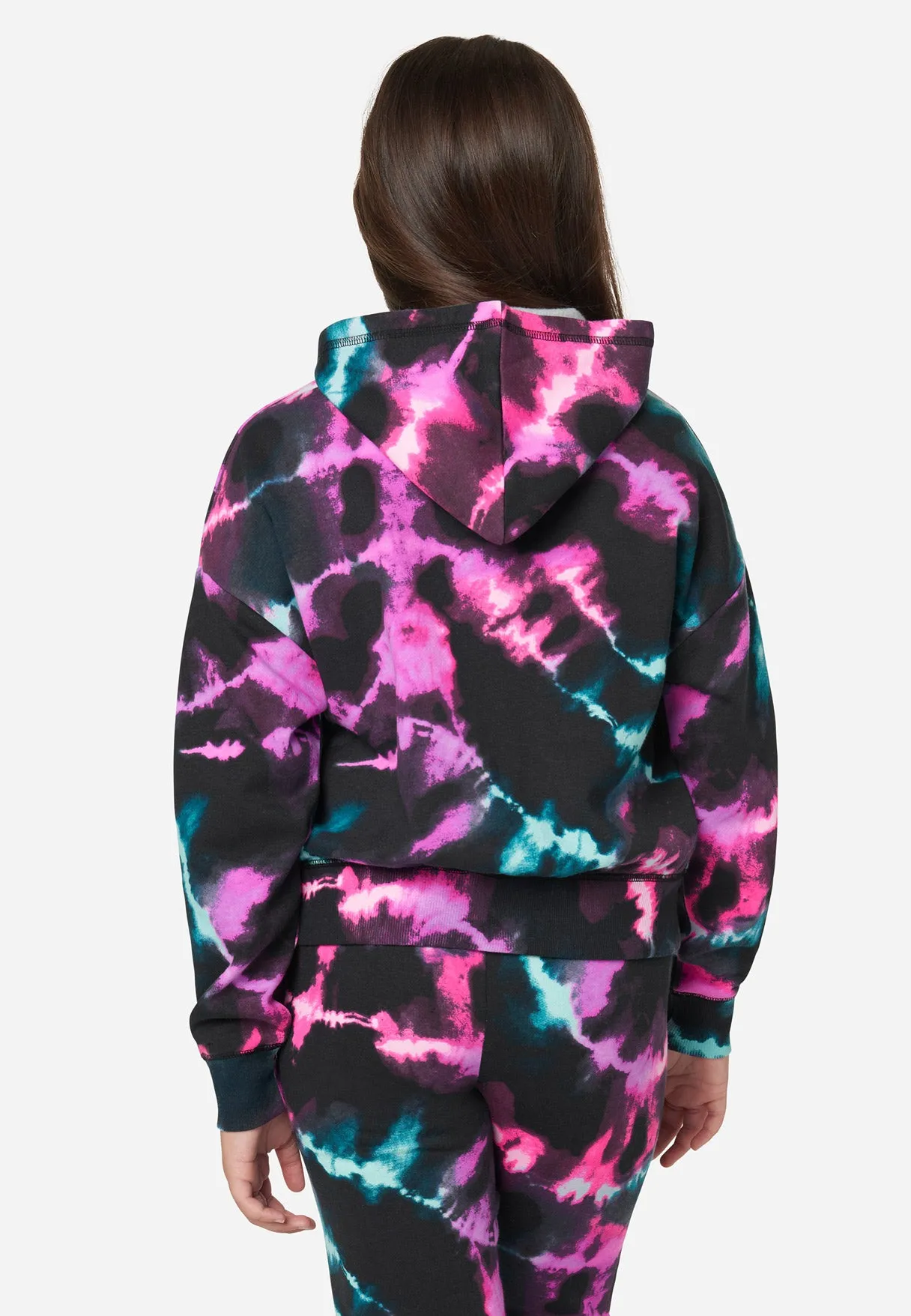 Tie-Dye Rib Hem Hoodie