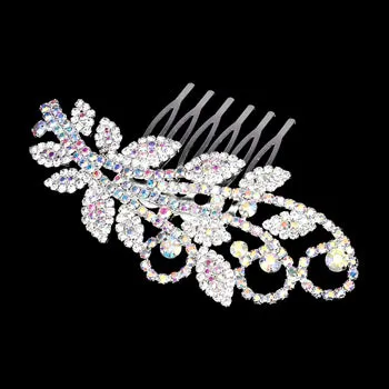 Trendy Rhinestone Sprout Hair Comb