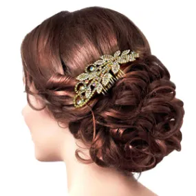 Trendy Rhinestone Sprout Hair Comb