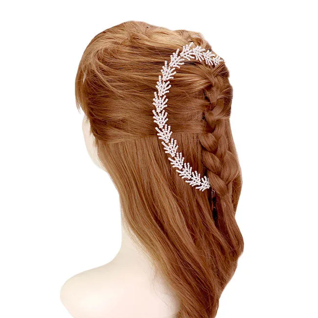 Twig Rhinestone Pave Vine Hair Comb