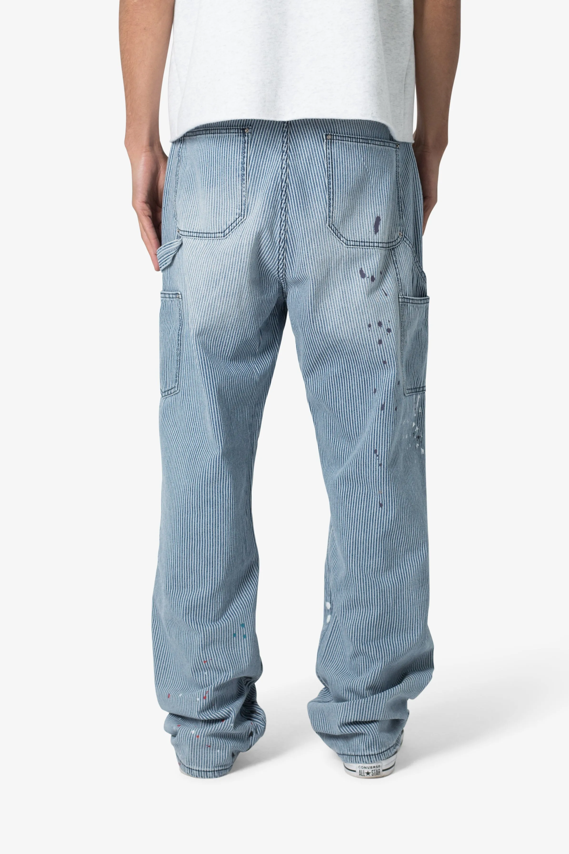 Ultra Baggy Jacquard Carpenter Pants - Grey