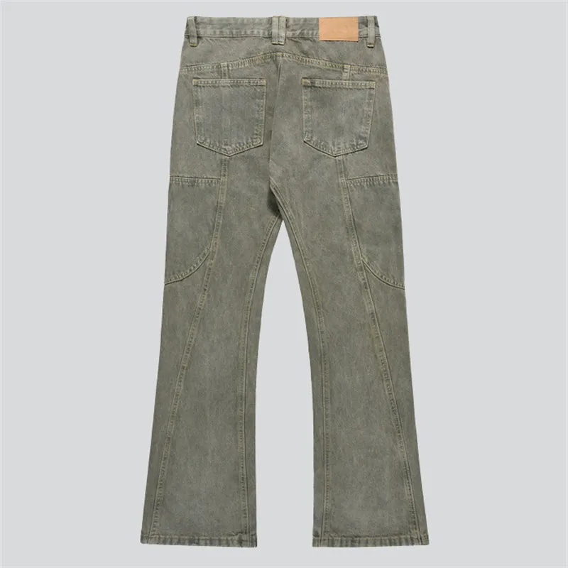 Vintage Patchwork Micro Flared Jeans