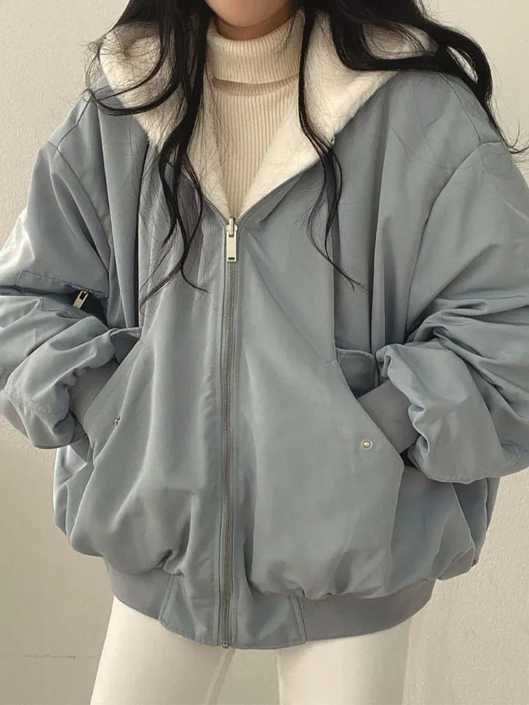 Warm Reversible Parka With Pockets