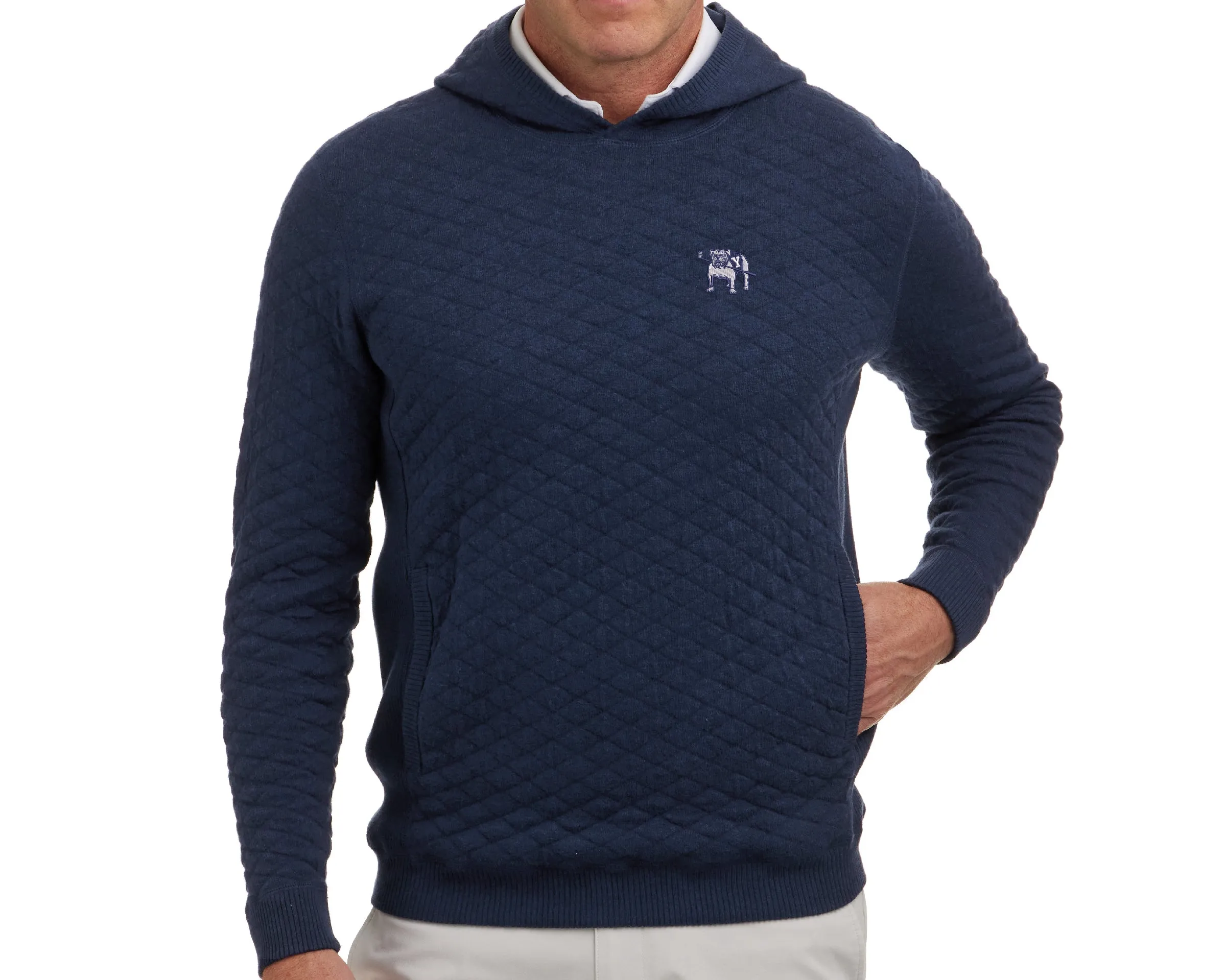 Yale Golf Course Wallace Sweater: Heathered Navy